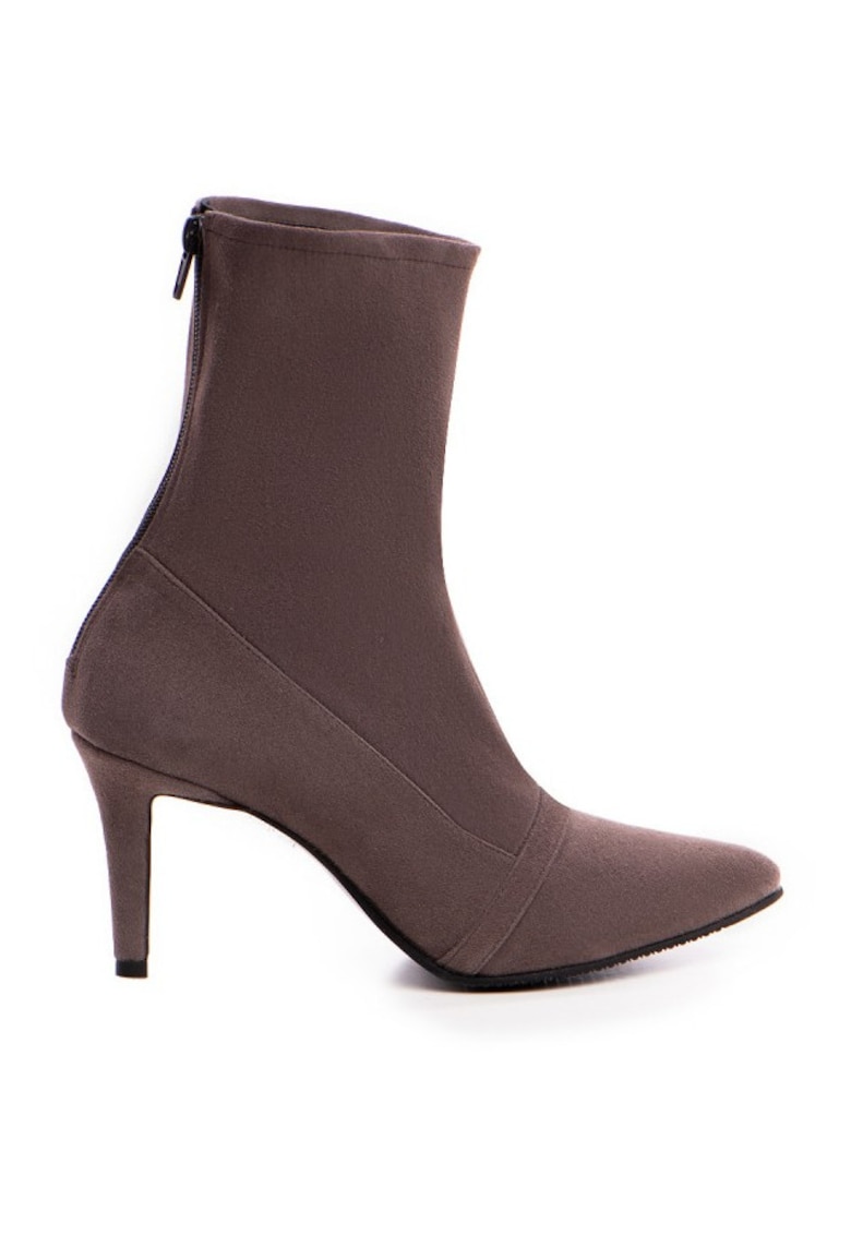 Botine Dama Piele Naturala Taupe Vanya