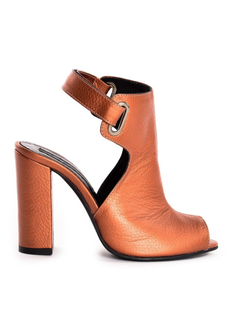 Sandale piele toc gros Single Strap Brick