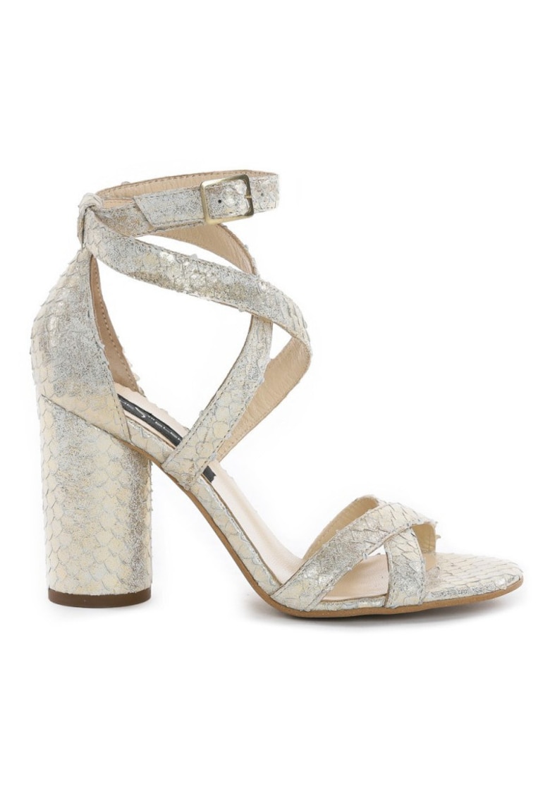 Sandale mireasa piele naturala Gold Rome