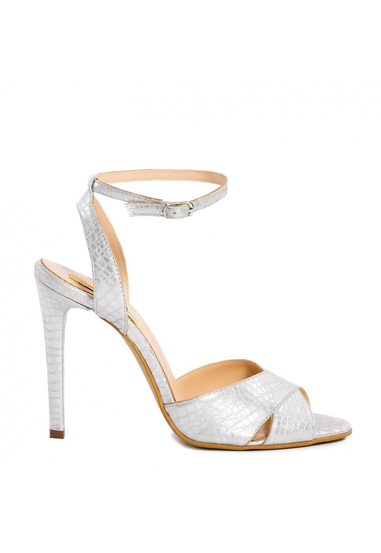 Sandale mireasa piele naturala Silver Kiki