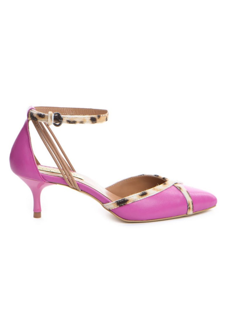 Pantofi stiletto piele naturala Roz Rihanna - Marimea - The 5th Element - imagine 1