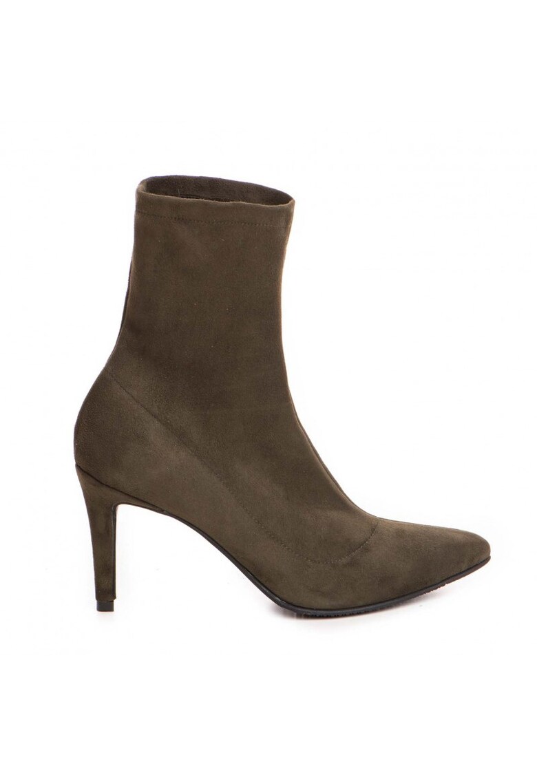Botine Dama Piele Naturala Amora Khaki
