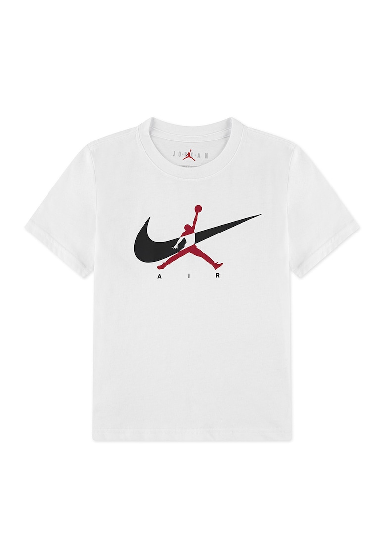 Tricou cu imprimeu grafic Jumpman Swoosh Intersection - Rosu/Negru stins/Alb optic