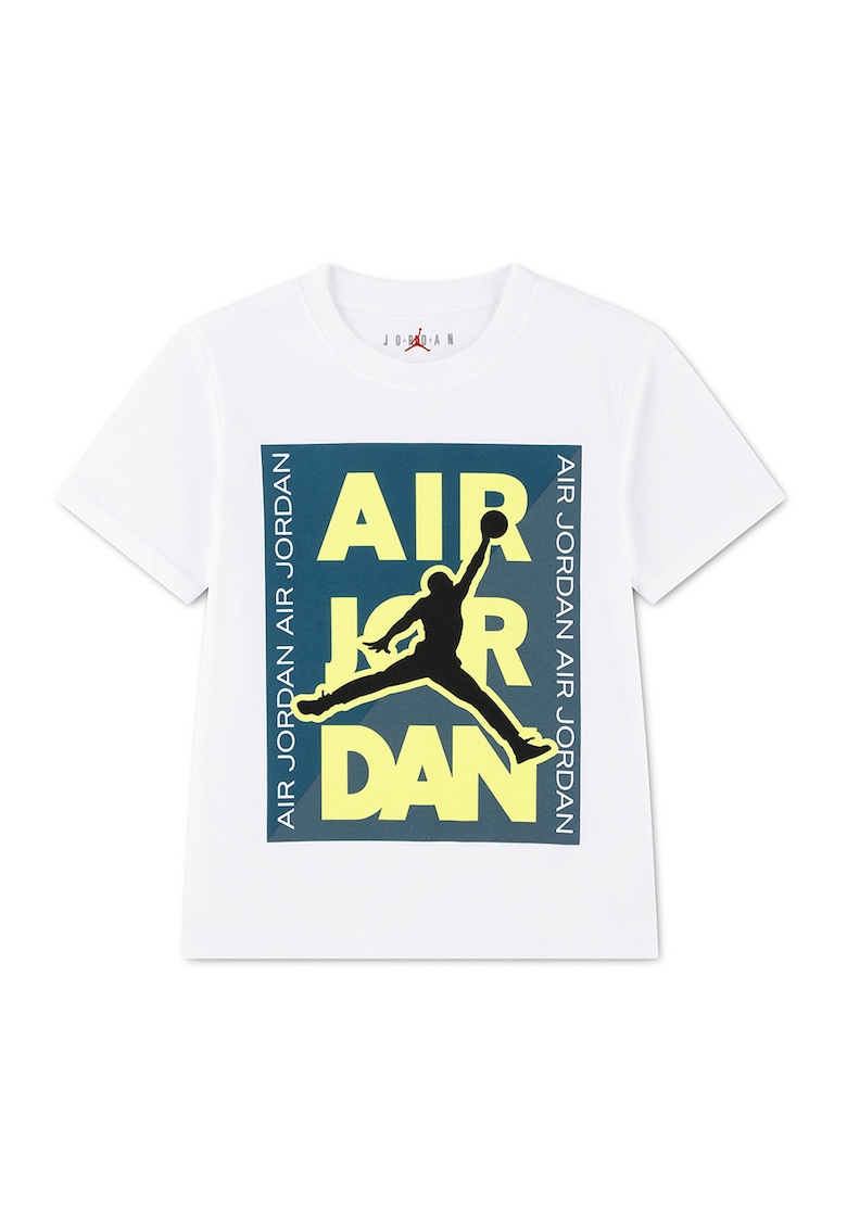 Tricou pentru baschet JDB HBR City Tee - Galben pal/Alb optic/Albastru petrol