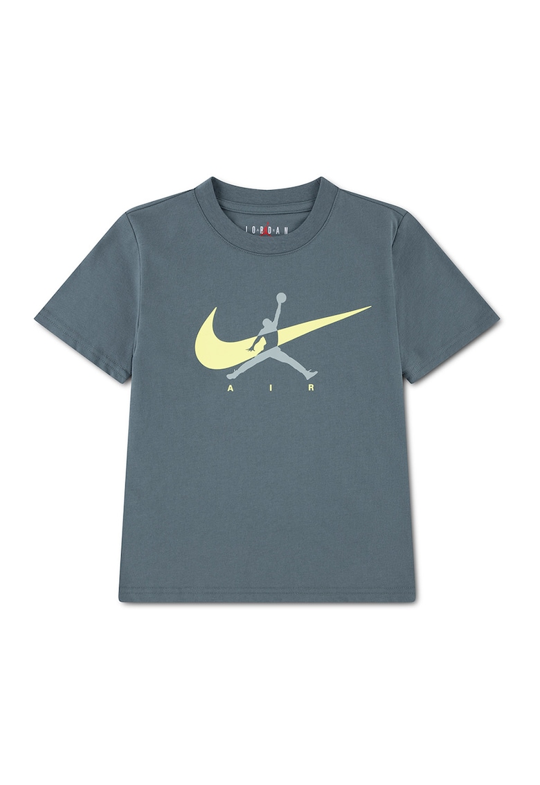 Tricou cu imprimeu grafic Jumpman Swoosh Intersection - Albastru inchis/Galben pal
