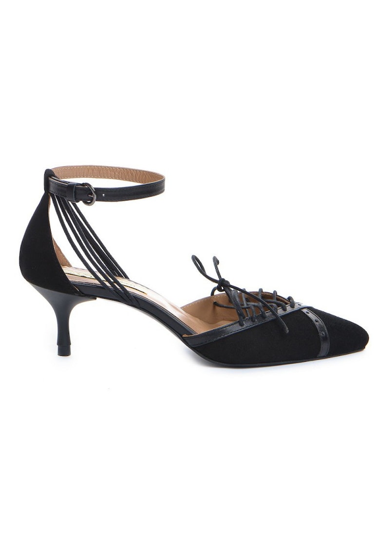 Pantofi stiletto piele naturala Negru Rihanna