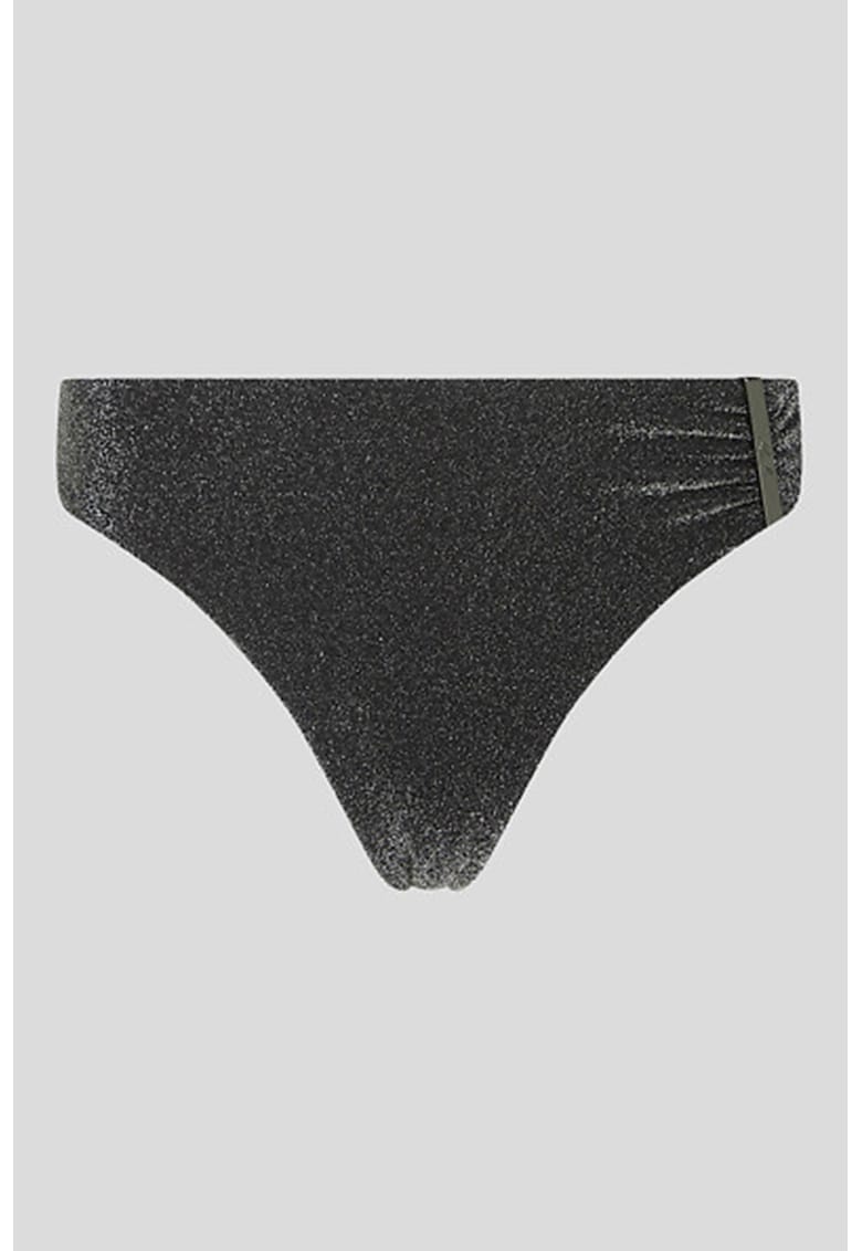 Slip brazilian - Negru/Argintiu