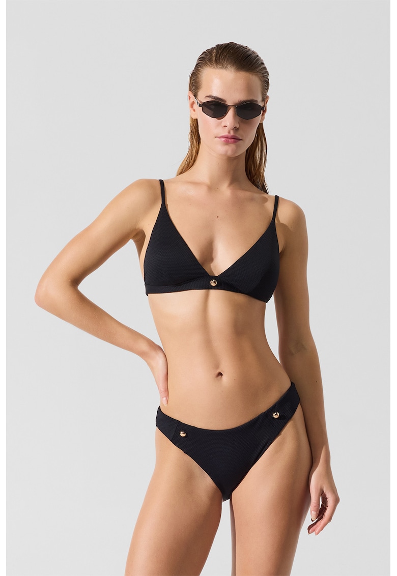 Slip cu aspect texturat - Negru
