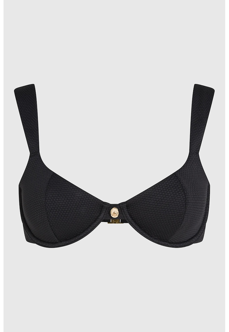 Slip cu aspect stralucitor - Negru