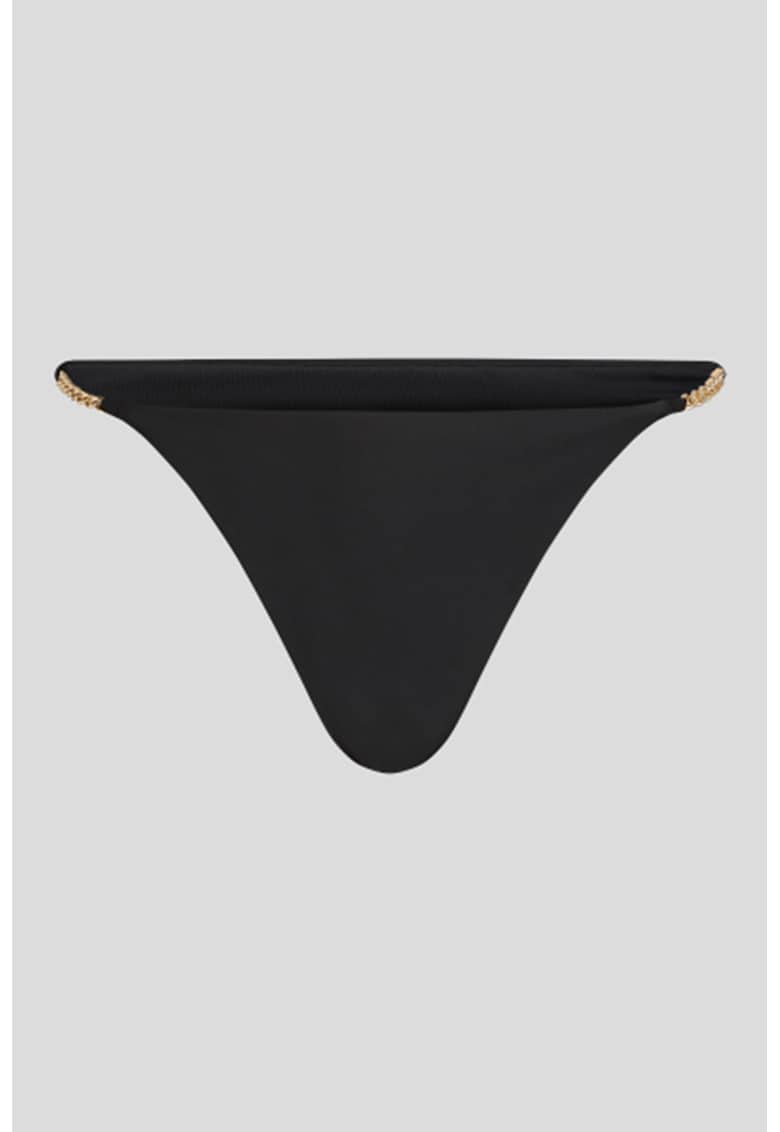 Slip cu detalii laterale cu lant - Negru