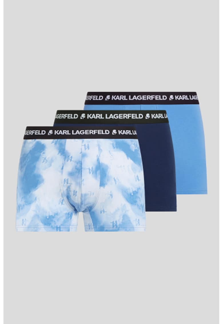 Set de boxeri din amestec de bumbac organic - 3 perechi - Alb/Albastru/Bleumarin