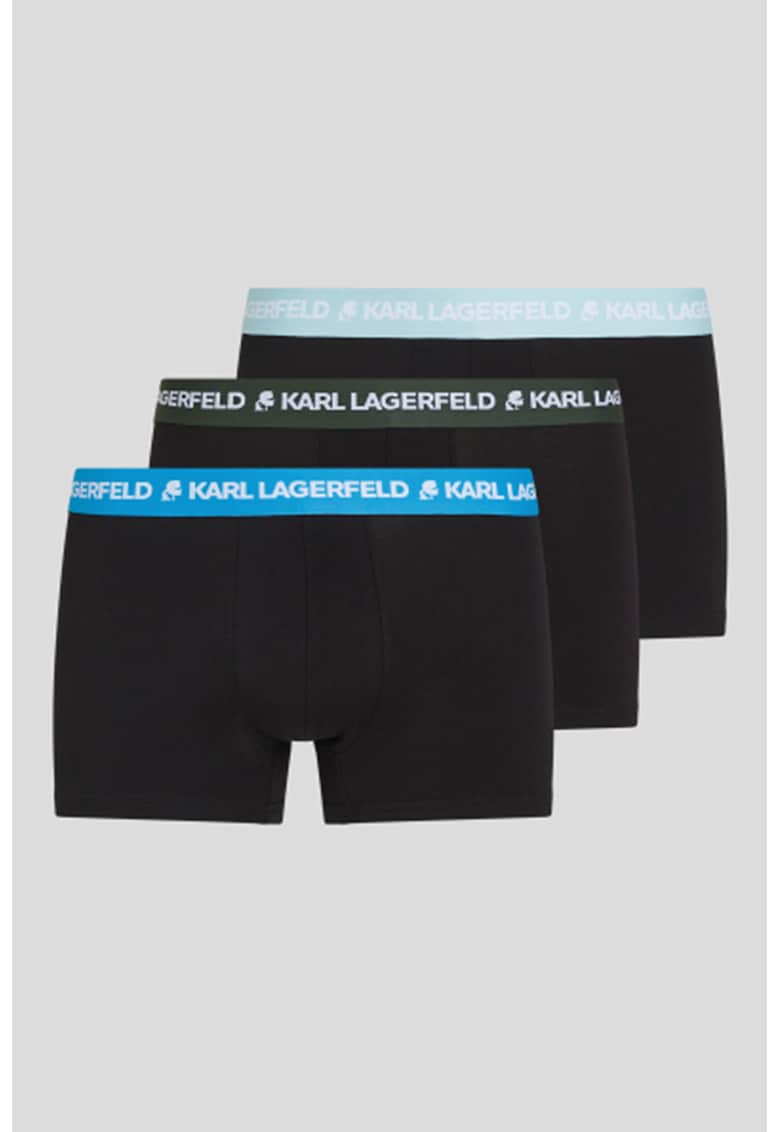 Set de boxeri din amestec de bumbac organic - 3 perechi - Negru/Gri inchis