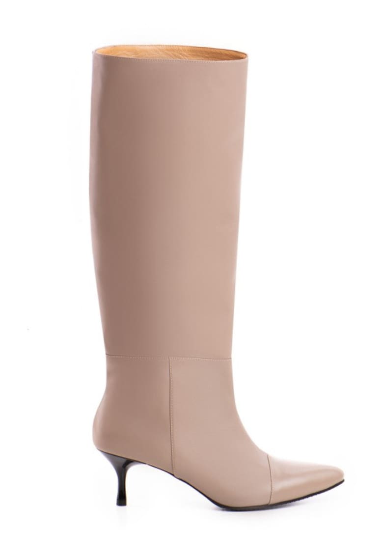 Cizme Dama Piele Naturala Grej Mira