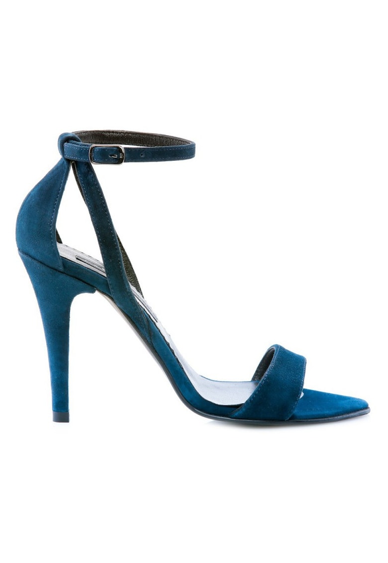 Sandale dama piele naturala Simple Bleumarin