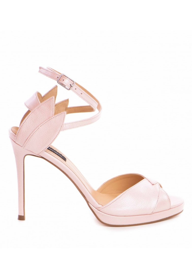 Sandale mireasa piele naturala Roz Flowers