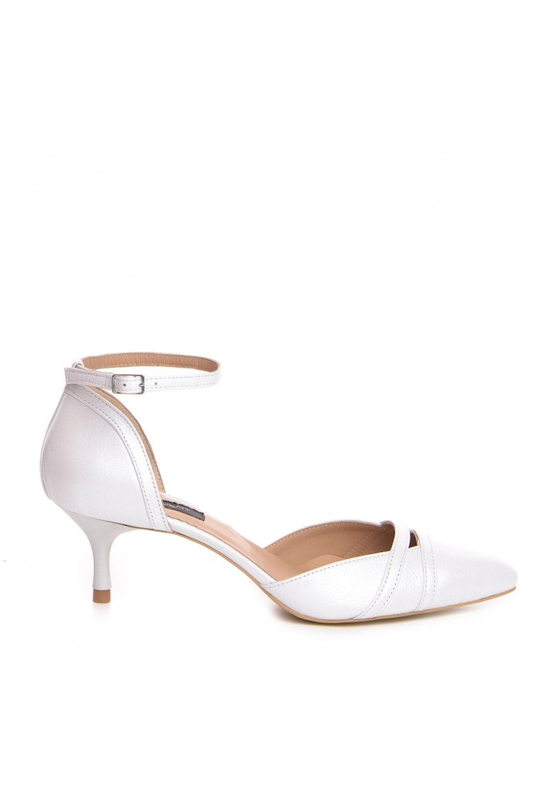 Pantofi mireasa piele naturala Alb Adele