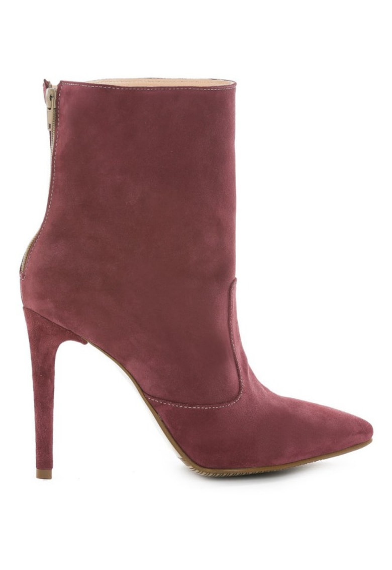 Botine dama Piele Naturala Simple Lila