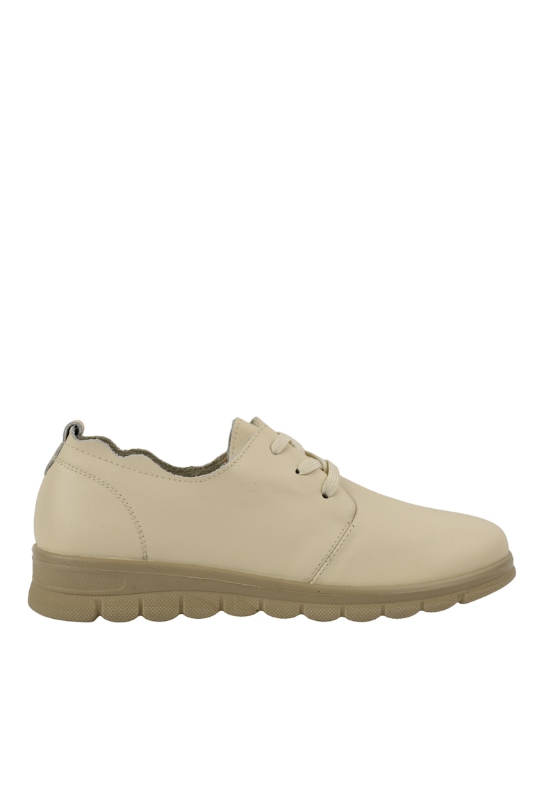 Pantofi casual - dama - 251072 crem - piele naturala - Negru