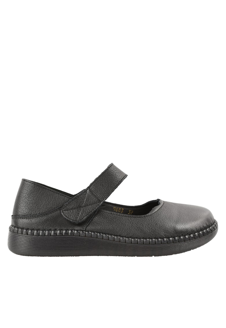Pantofi casual - dama - 9683 negru - piele naturala - Negru