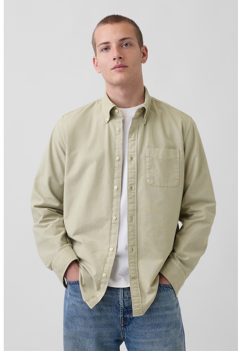 Camasa Oxford cu buzunar pe piept