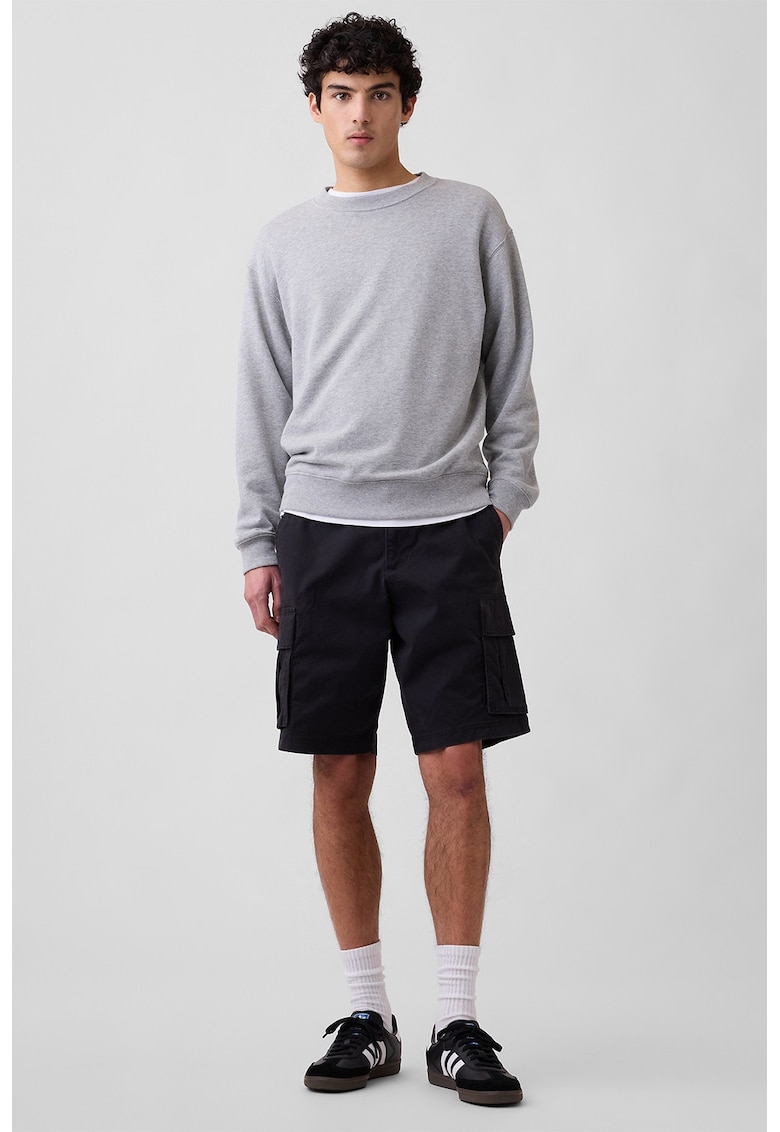 Pantaloni scurti cargo uni - Negru -