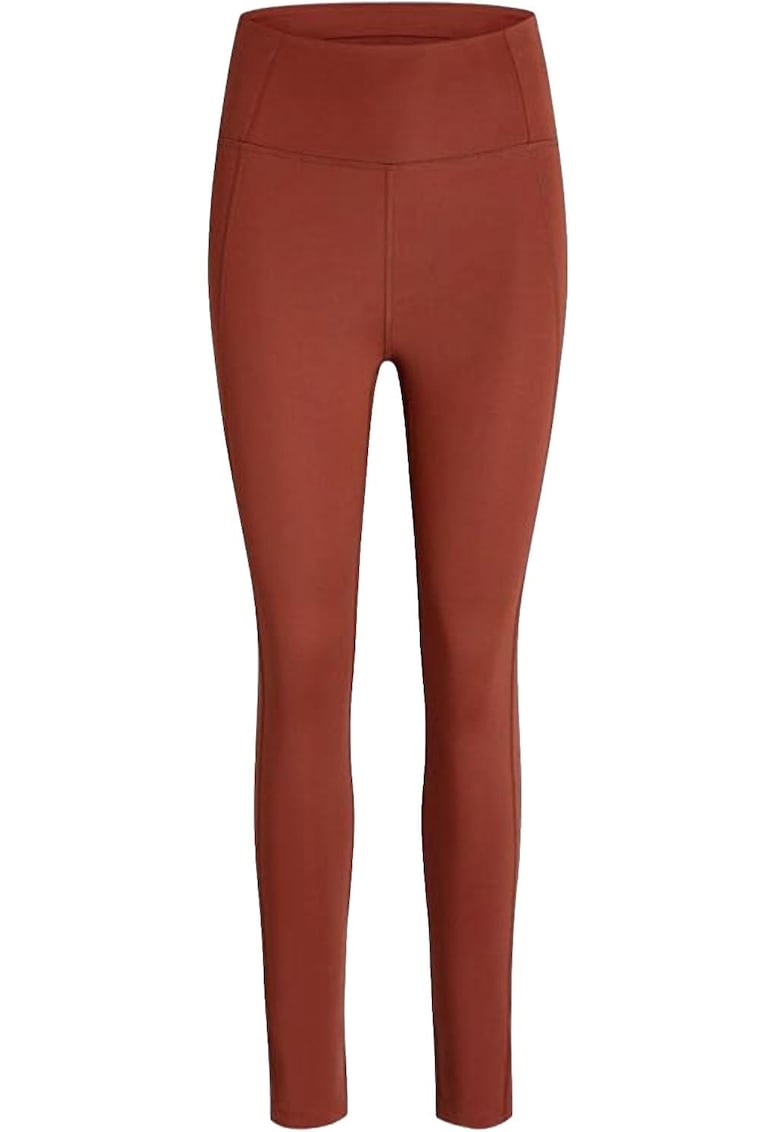 Colanti crop cu talie inalta si buzunar ascuns