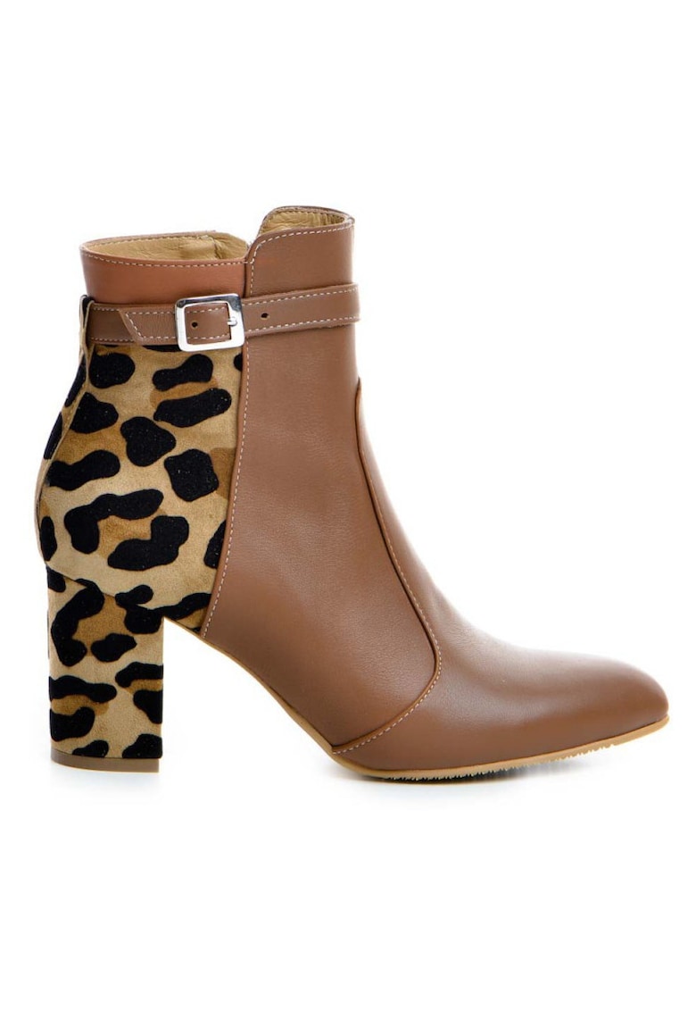 Ghete Dama Piele Naturala Camel Eva