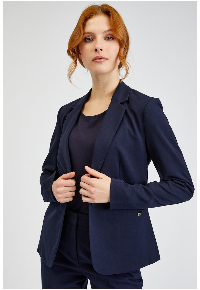 Sacou cu buzunare frontale - Bleumarin