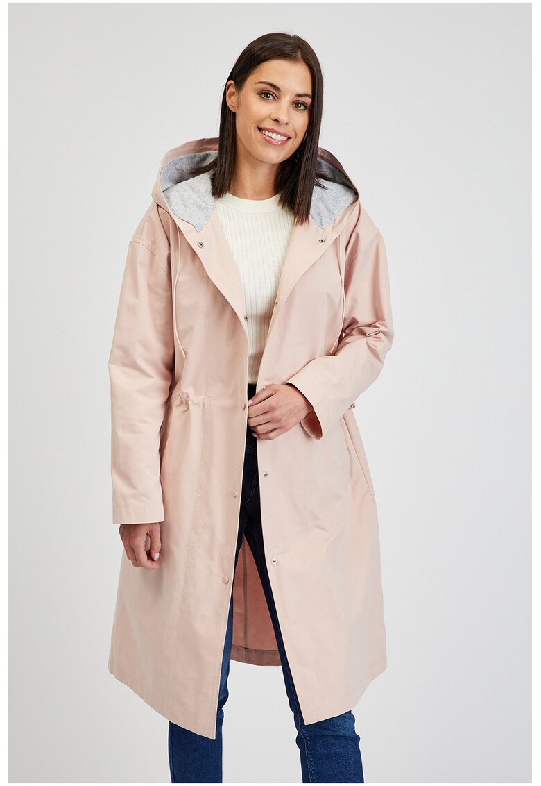 Jacheta parka lunga - Roz prafuit