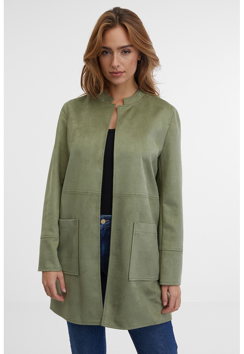 Jacheta uni cu buzunare laterale - Verde