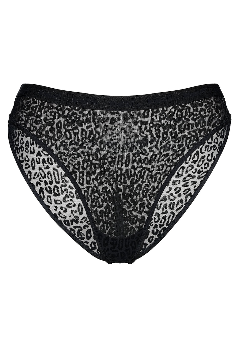 Chiloti figi - imprimeu Leopard - negru - Negru