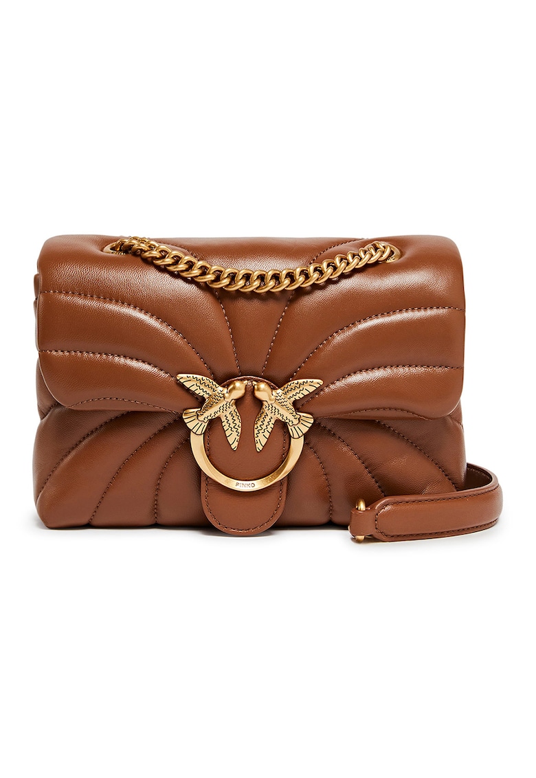 Geanta crossbody de piele Love Puff - Maro