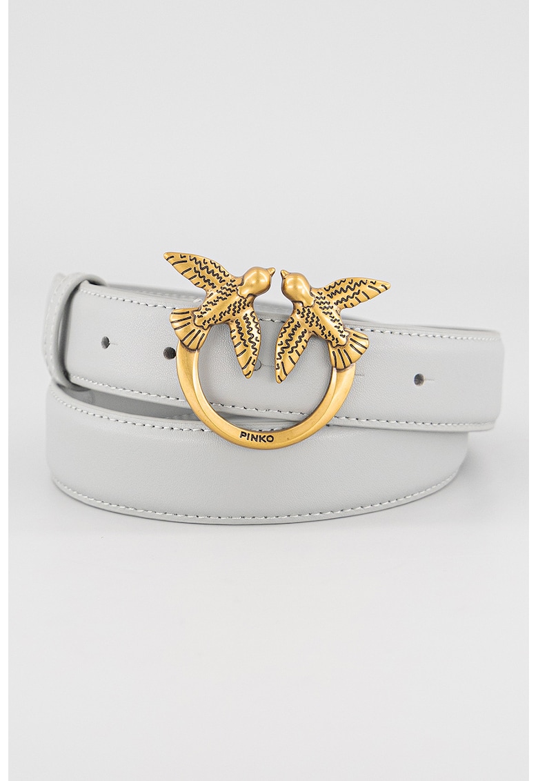 Curea din piele Love Birds - Gri grafit
