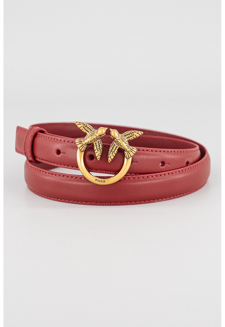 Curea de piele Love Birds - Rosu inchis
