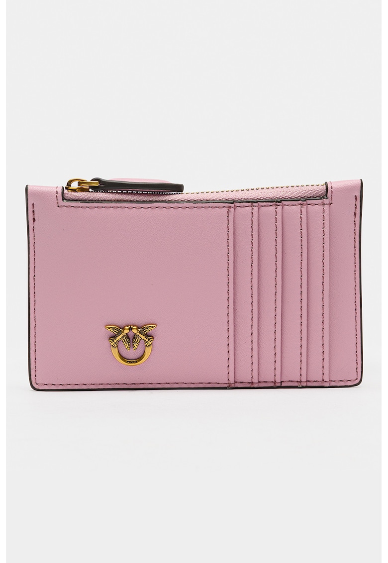 Portcart de piele Airone - Roz pastel