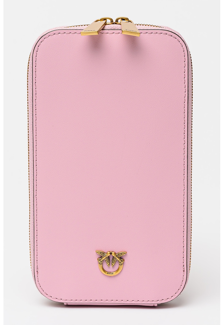 Etui de piele pentru telefon - Roz deschis