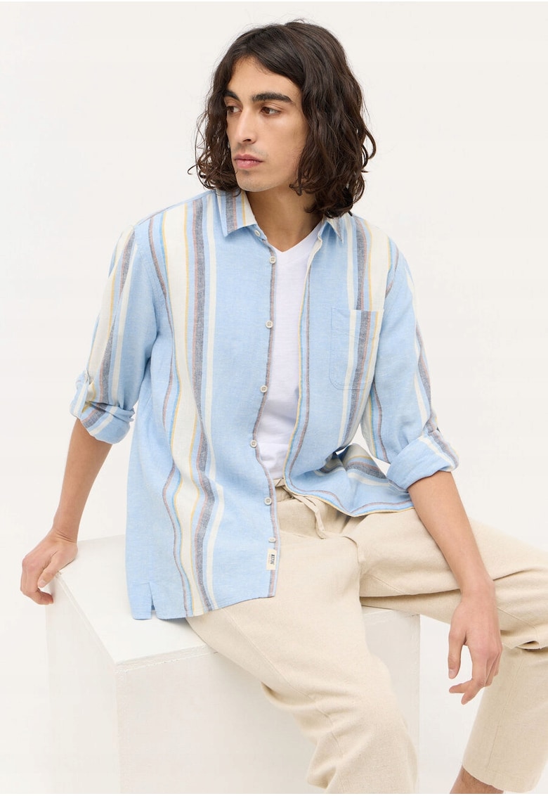 Camasa Barbati - Estero - Regular Fit - Maneci Lungi - Cu Nasturi - Design Clasic - Bumbac - Multicolor