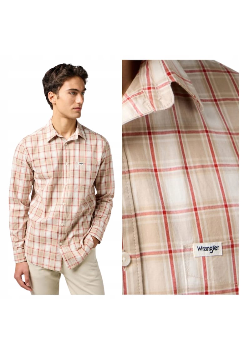 Camasa Barbati - 1 Pkt Shirt - Regular Fit - Cu Cu Nasturi - Design Cladwqfsic - Maneci Lungi - Bumbac - Multicolor