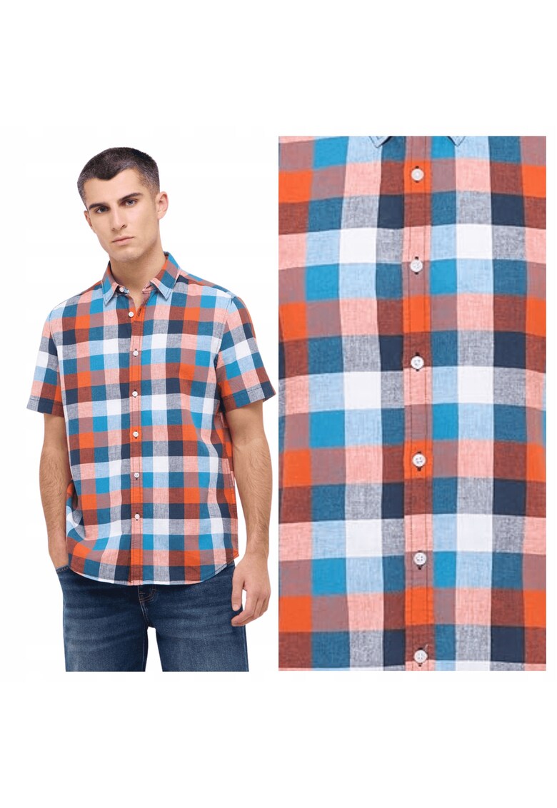 Camasa Barbati - Berkeley - Regular Fit - Maneci Cu Nasturi - Design Clasic - Bumbac - Multicolor - Multicolor
