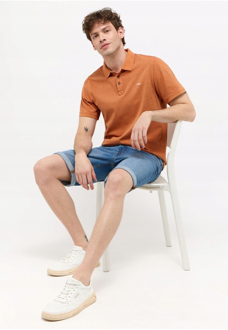 Tricou Polo Barbati - Palco - Regular Fit - Maneci Scurti - Cu Nasturi - Design Clasic - Bumbac - Marime S - Portocaliu