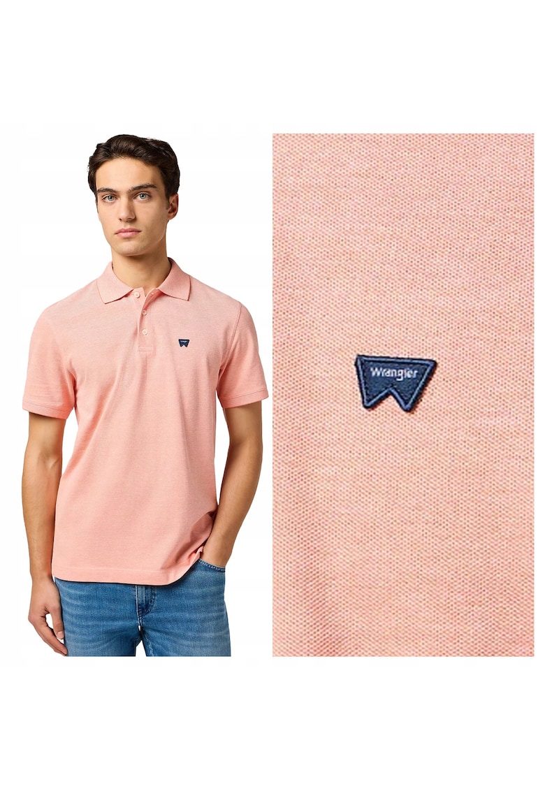 Tricou Polo Barbati - Refined Polo Shirt - Regular Fit - Maneci Scurti - Cu Nasturi - Design Clasic - Bumbac - Marime M - Portocaliu