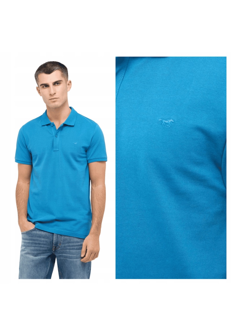 Tricou Polo Barbati - Pierre - Regular Fit - Maneci Scurti - Cu Nasturi - Design Clasic - Bumbac - Albastru - Albastru