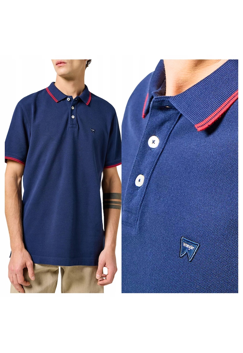 Tricou Polo Barbati - Polo Shirt - Regular Fit - Maneci Scurti - Cu Nasturi - Design Clasic - Bumbac - 2XL - Albastru