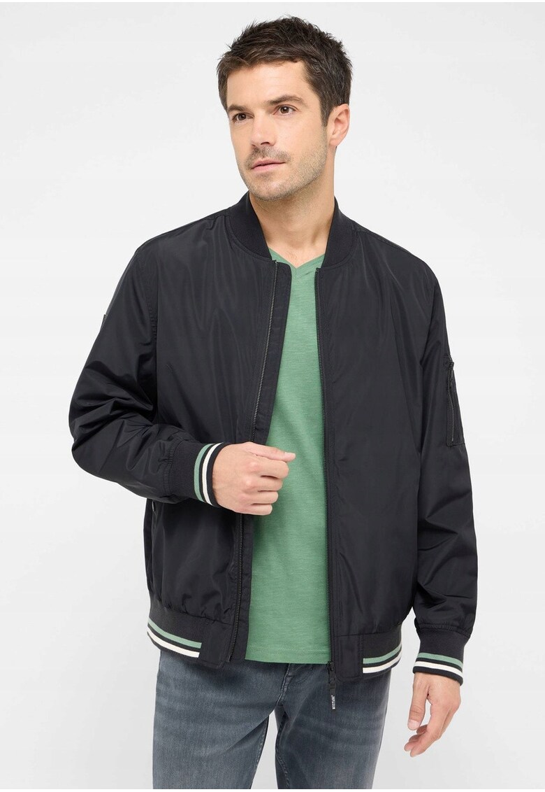 Jacheta Barbati - Style Limon - Regular Fit - Design Clasic - Fara Gluga - Fermoar - Bumbac - Marime M - Negru