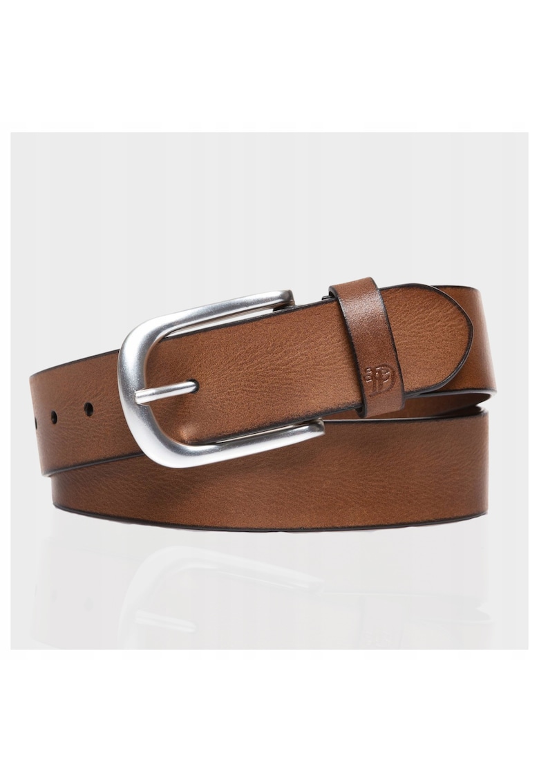Cureaua Barbati - TM0174H51 - Regular Fit - Cu Catarama Metalica - Design Clasic - Pentru Pantaloni - Blugi - Pantaloni Scurti - 100% Piele Naturala - 100 Cm - Maro