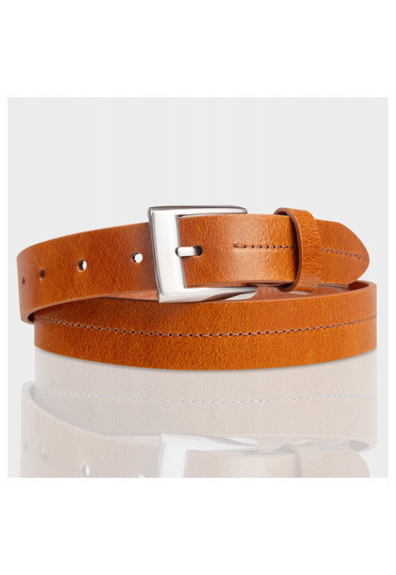 Curea barbati - W0031 - piele naturala - catarama metalica - 90 Cm - maro