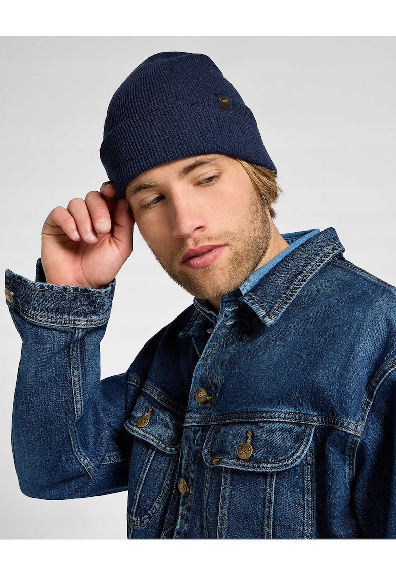 Caciula Barbati - Essential Beanie - Regular Fit - Caldura Si Confortabila - Design Clasic - Cu Logo - Bumbac - One Size - Albastru