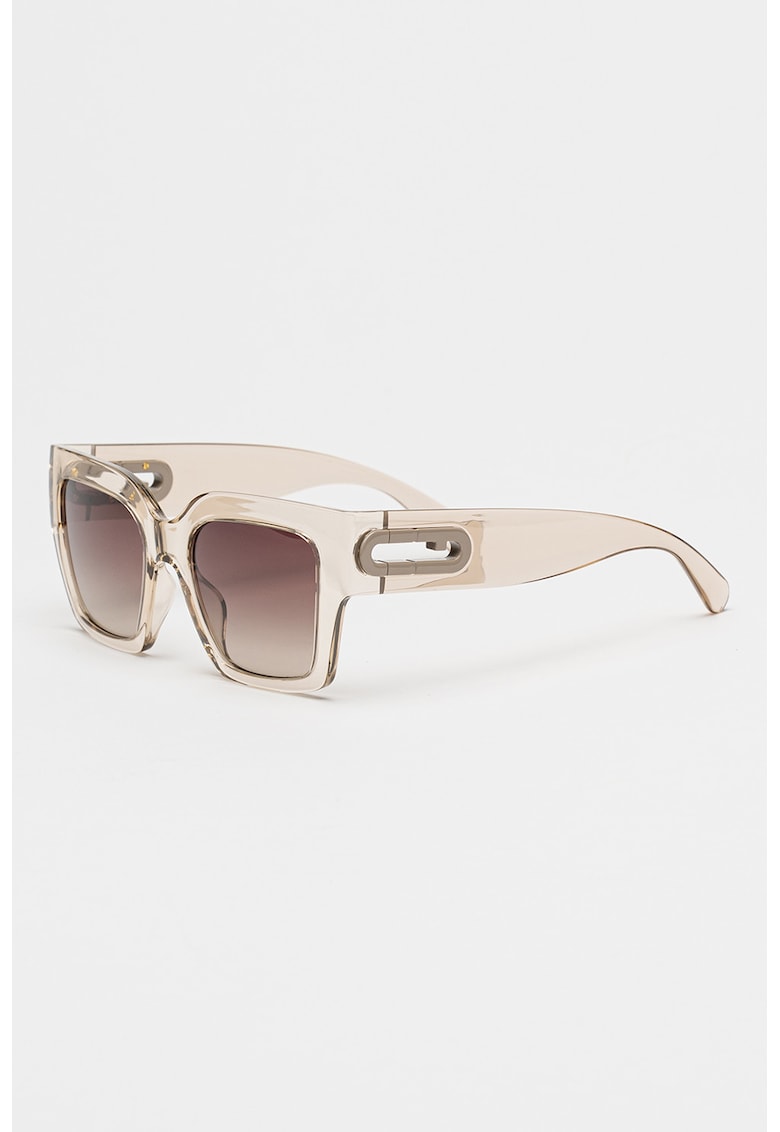 Ochelari de soare dreptunghiulari cu lentile degrade - Transparent