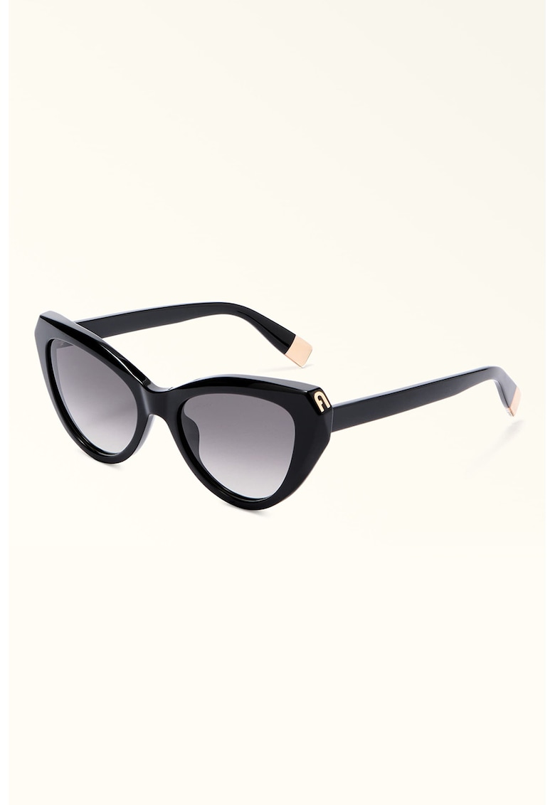 Ochelari de soare cat-eye cu lentile degrade - Auriu/Negru