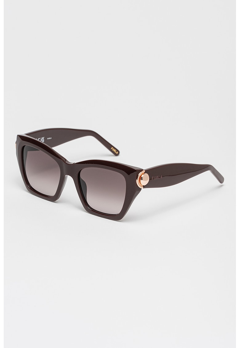 Ochelari de soare cat-eye cu lentile in degrade - Violet pruna